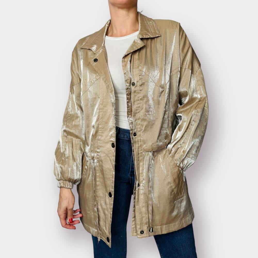 90s‎ Braetan Tan Iridescent Jacket Size L